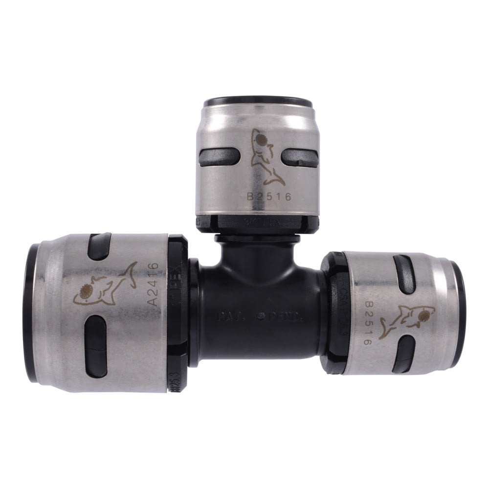 SharkBite K414WP2 1 in. x 3/4 in. x 3/4 in. EvoPEX Reducing Tee for PEX (2 Pack) - 2