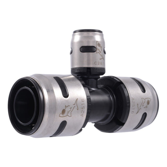 SharkBite K415WP2 1 in x 1 in x 1/2 in EvoPEX Push-to-Connect Reducing Tee for PEX Plumbing (2 Pack)