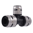 SharkBite K416WP2 1 in. x 1 in. x 3/4 in. EvoPEX Push to Connect Reducing Tee for PEX Pipe (2 Pack)
