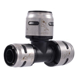 SharkBite K418WP2 1 in x 3/4 in x 1 in EvoPEX Push to Connect Reducing Tee for PEX Pipe (2 Pack)