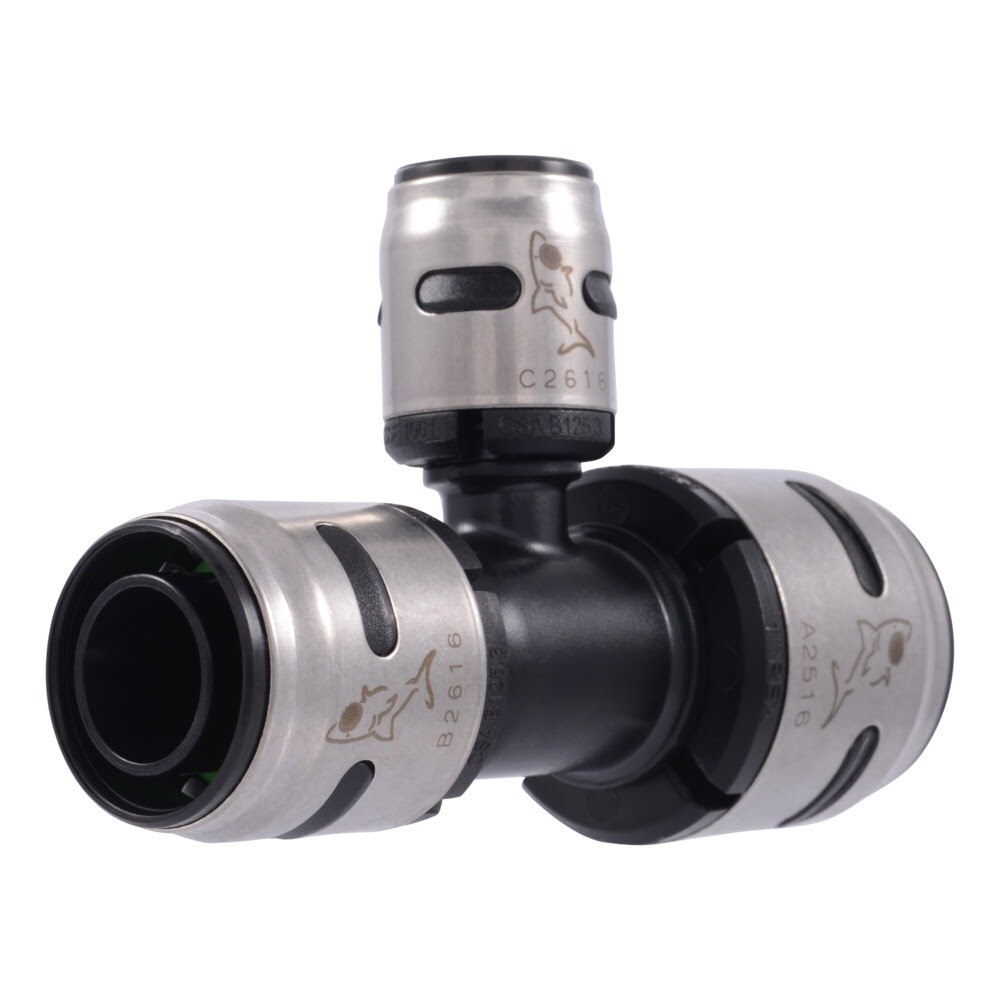SharkBite K419WP2 1 in x 3/4 in x 1/2 in EvoPEX Push Fit Reducing Tee (2 Pack)