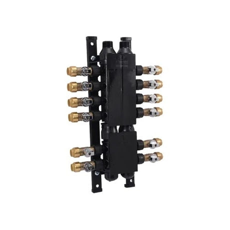 SharkBite PM012SB 12 Port Push-to-Connect Manifold with Brass Ball Valves 3/4 in. x 1/2 in.