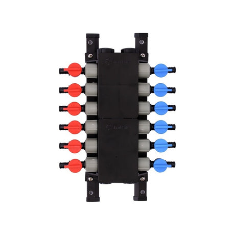 SharkBite PM012UP 12 Port Poly Crimp Manifold with Ball Valves 3/4 in Inlet x 1/2 in Outlet