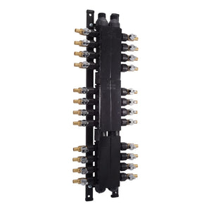 SharkBite RM22724 24-Port PEX Manifold with Brass Crimp Ball Valves, 3/4 in. Inlet x 1/2 in. Outlet