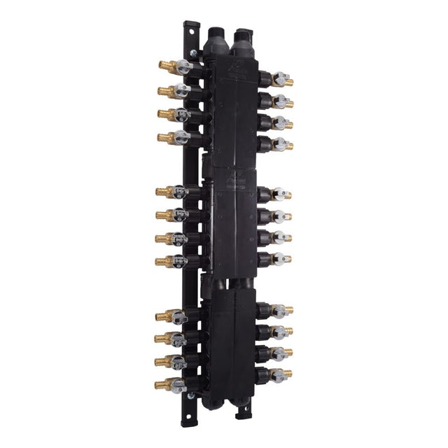 SharkBite RM22724 24-Port PEX Manifold with Brass Crimp Ball Valves, 3/4 in. Inlet x 1/2 in. Outlet
