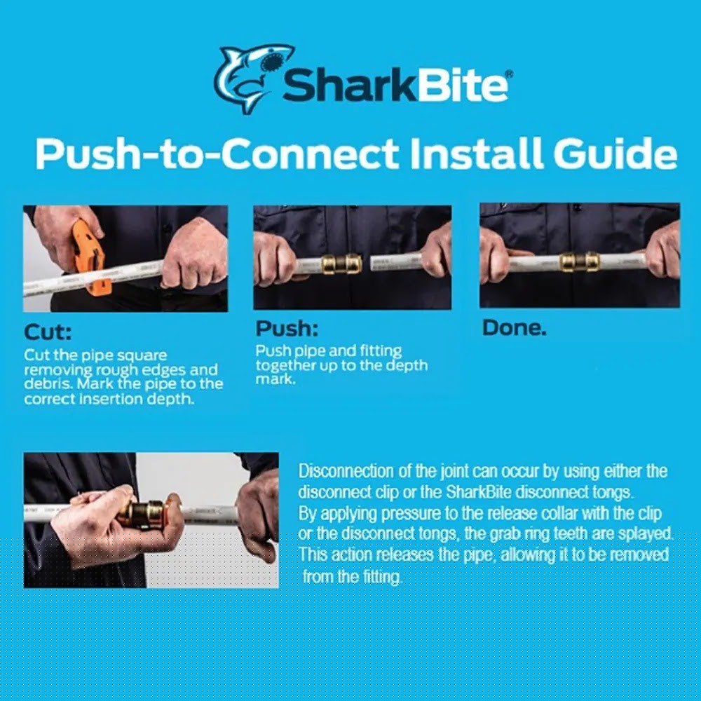 SharkBite SS3096FLEX24LF 1 in x 3/4 in FIP x 24 in Stainless Steel Corrugated Water Heater Connector - 3