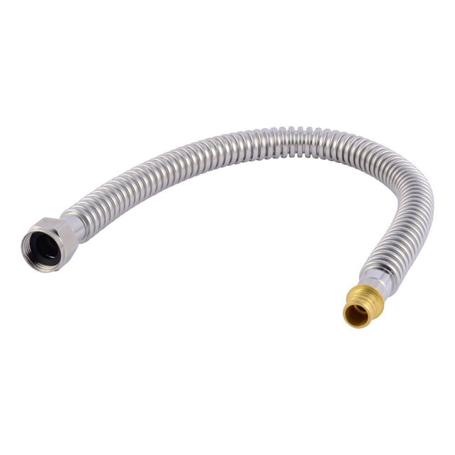 SharkBite SSC3088FX24S 3/4 in. PEX Crimp x 3/4 in. FIP 24 in. Stainless Steel Water Heater Connector
