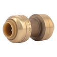 SharkBite U004LFA 1/4 in x 1/4 in Push to Connect Brass Coupling for 3/8 in OD Pipe