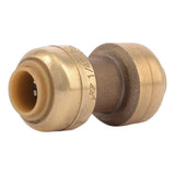 SharkBite U004LFA 1/4 in x 1/4 in Push to Connect Brass Coupling for 3/8 in OD Pipe