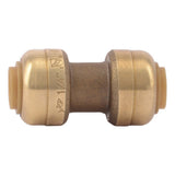 SharkBite U004LFA 1/4 in x 1/4 in Push to Connect Brass Coupling for 3/8 in OD Pipe - 2