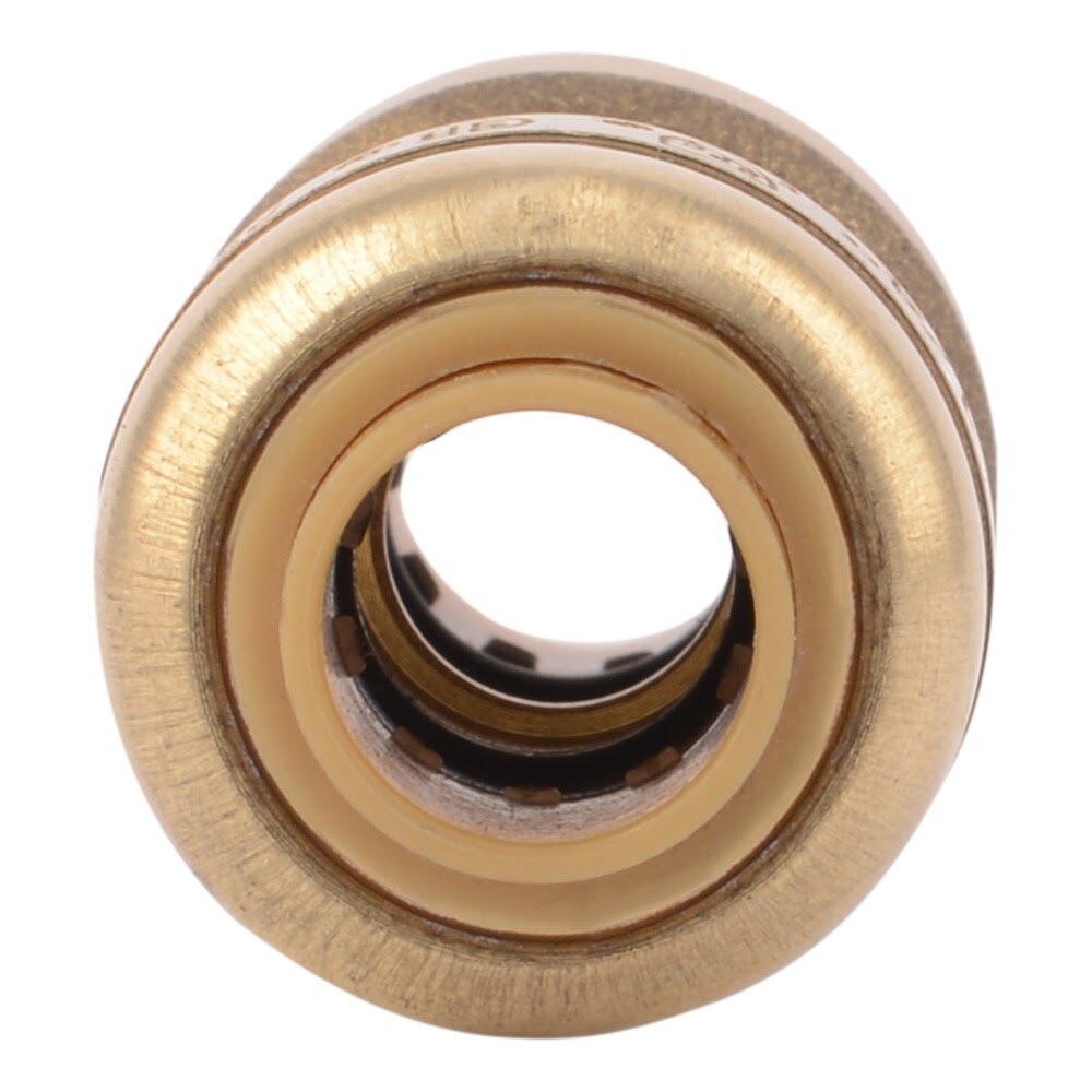 SharkBite U004LFA 1/4 in x 1/4 in Push to Connect Brass Coupling for 3/8 in OD Pipe - 3