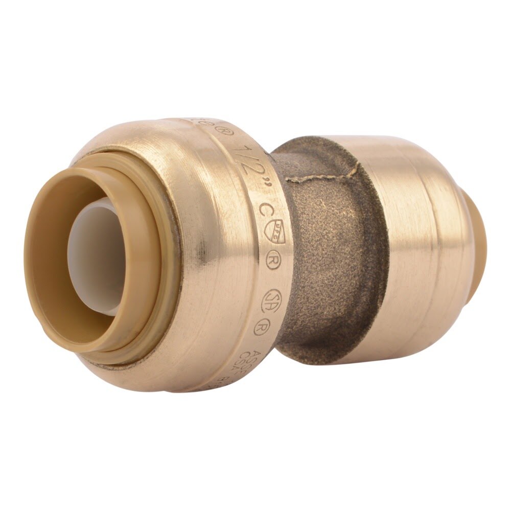 SharkBite U009LFA 3/8 in. x 1/2 in. OD x 1/2 in. Push-to-Connect Reducing Coupling