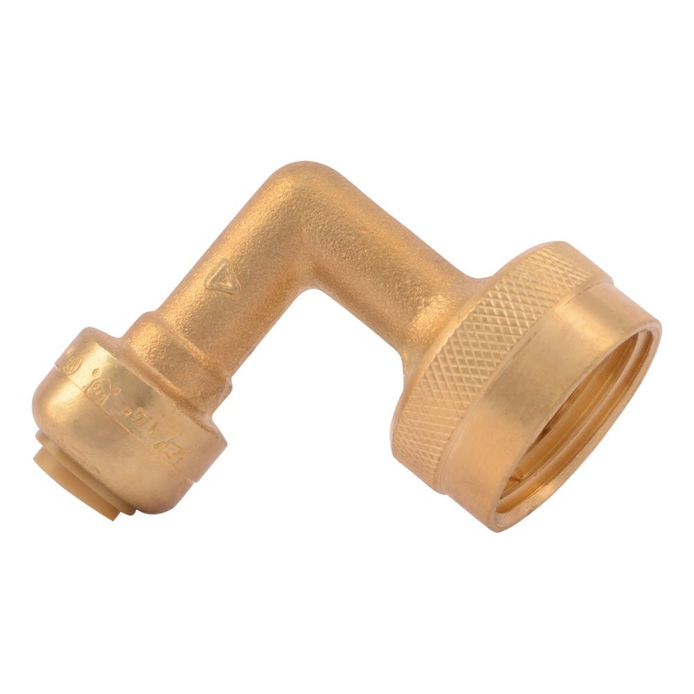 SharkBite U2276LFA 1/4 in. 3/8 in. OD x 3/4 in. Push-to-Connect Garden Hose Thread Elbow Fitting - 2