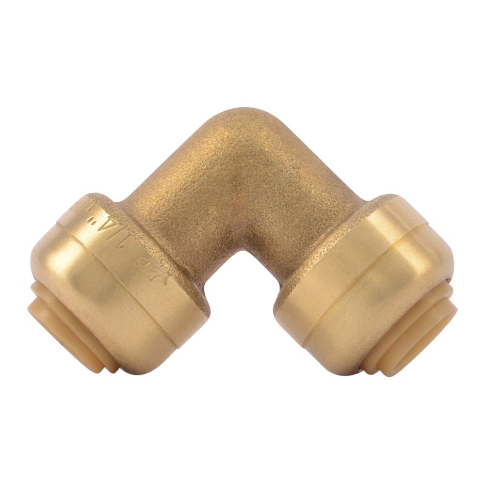 SharkBite U244LFA 1/4 in. x 1/4 in. Brass Push-to-Connect 90 Degree Elbow Fitting - 2