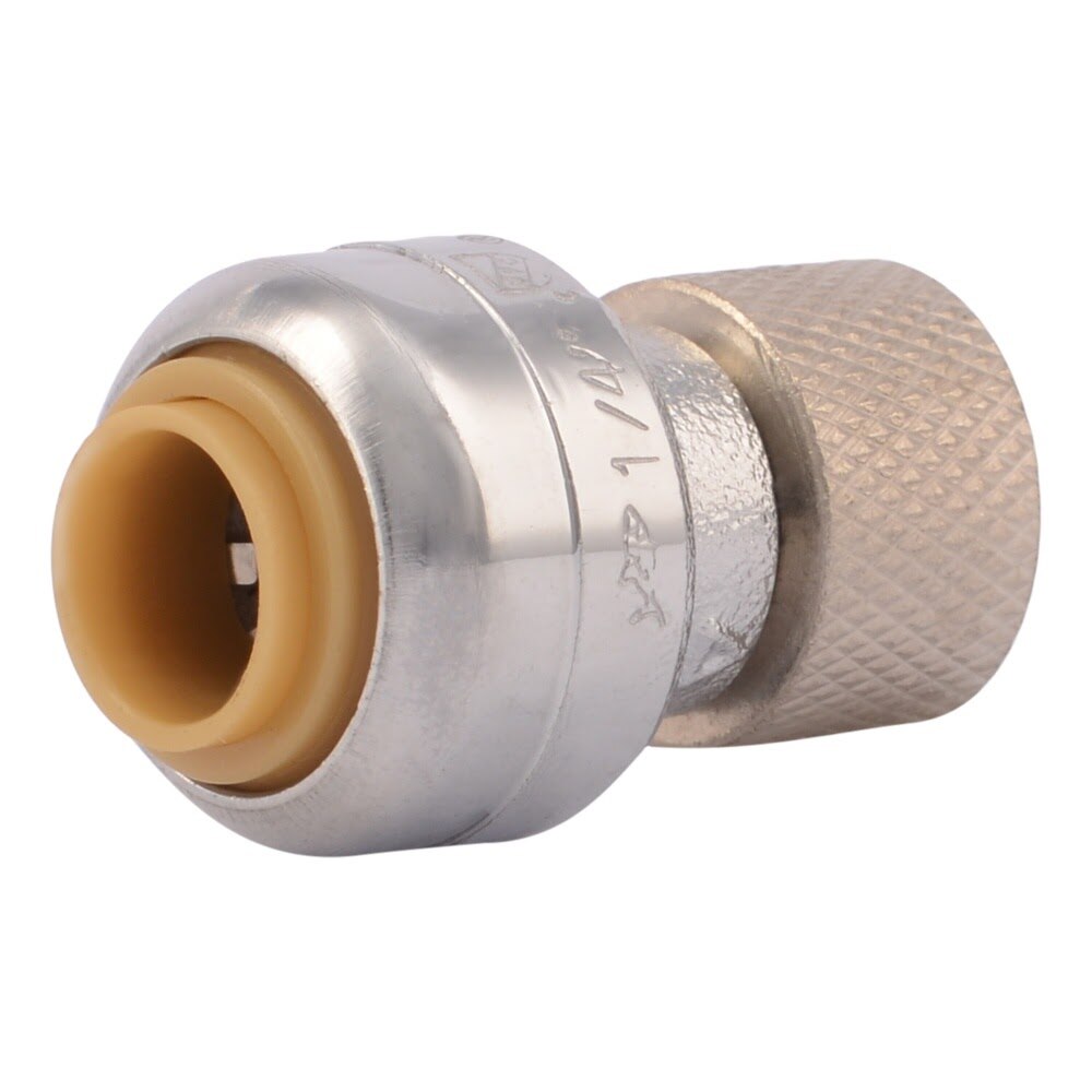 SharkBite U3523LFA 1/4 in 3/8 in OD Push to Connect x 3/8 in Compression Stop Valve Connector