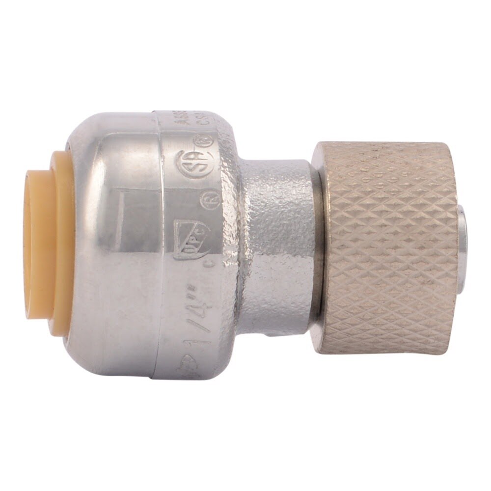 SharkBite U3523LFA 1/4 in 3/8 in OD Push to Connect x 3/8 in Compression Stop Valve Connector - 2