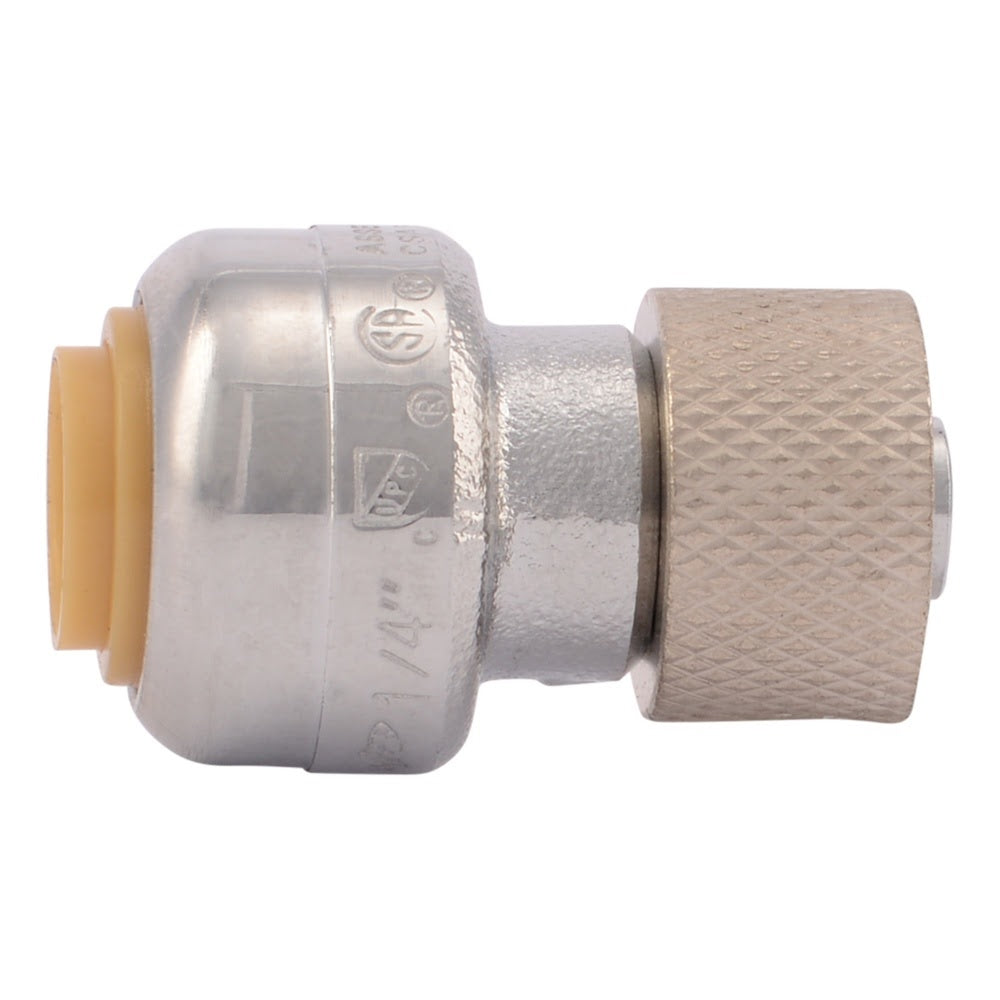 SharkBite U3523LFA 1/4 in 3/8 in OD Push to Connect x 3/8 in Compression Stop Valve Connector - 2