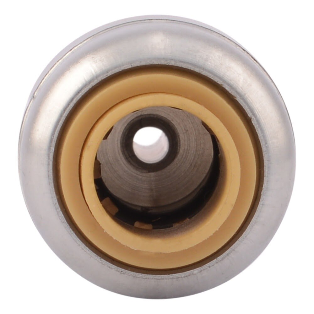 SharkBite U3524LFA 1/4 in x 1/4 in Push to Connect Compression Stop Valve Connector for 3/8 in OD PEX - 3