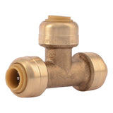 SharkBite U358LFA 1/4 in x 1/4 in x 1/4 in Push to Connect Brass Tee Fitting