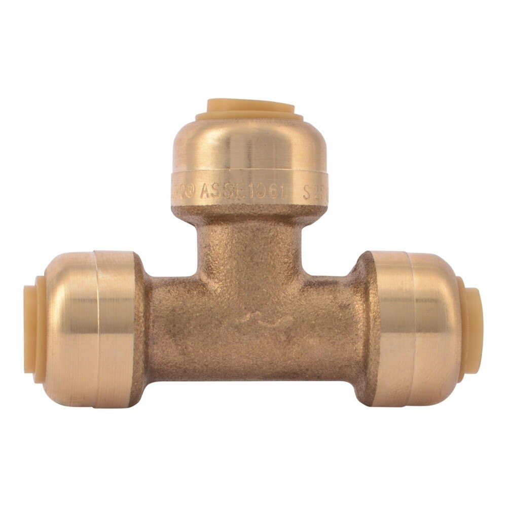 SharkBite U358LFA 1/4 in x 1/4 in x 1/4 in Push to Connect Brass Tee Fitting - 2