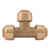 SharkBite U358LFA 1/4 in x 1/4 in x 1/4 in Push to Connect Brass Tee Fitting - 2