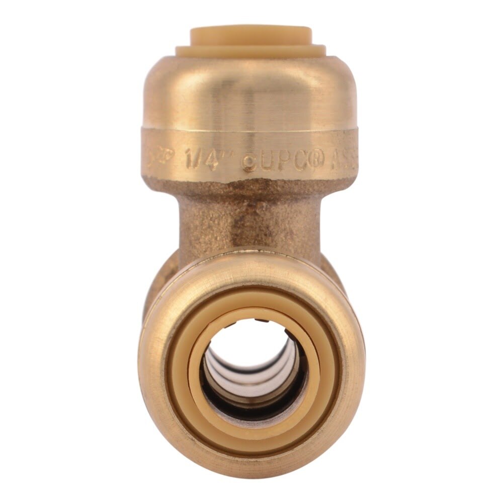 SharkBite U358LFA 1/4 in x 1/4 in x 1/4 in Push to Connect Brass Tee Fitting - 3