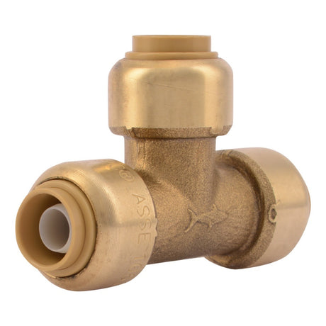 SharkBite U360LFA 3/8 in x 3/8 in x 3/8 in Push to Connect Brass Tee Fitting