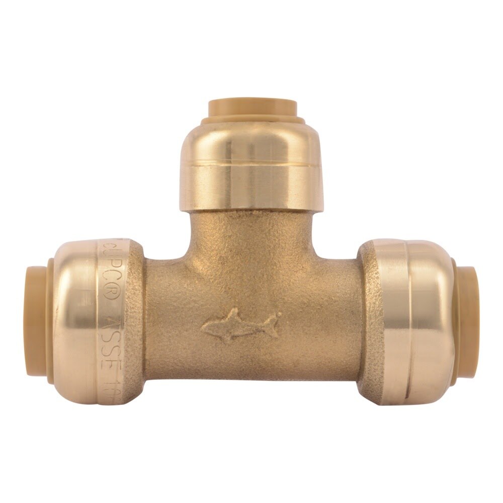 SharkBite U363LFA 1/2 in. x 1/2 in. x 3/8 in. Push-to-Connect Brass Reducing Tee Fitting - 2