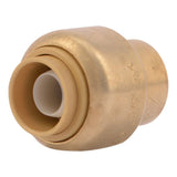 SharkBite U512LFA 3/8 in 1/2 in OD Push to Connect Brass End Stop Fitting