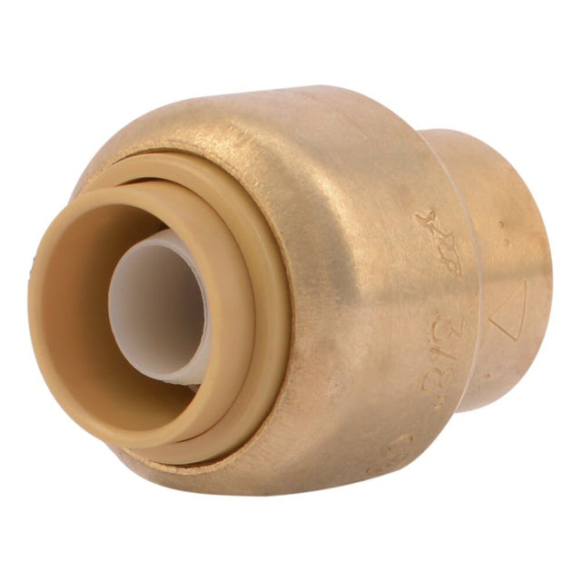 SharkBite U512LFA 3/8 in 1/2 in OD Push to Connect Brass End Stop Fitting