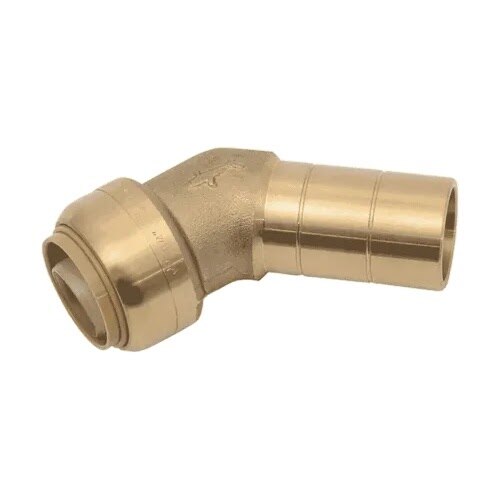 SharkBite U615LFA 1/2 in x 1/2 in 45 Degree Push-to-Connect Street Elbow Plumbing Fitting
