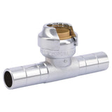SharkBite U782LF 1/2 in. CTS x 1/2 in. CTS x 1/2 in. Push-to-Connect Dual Tee Stop Valve Adapter