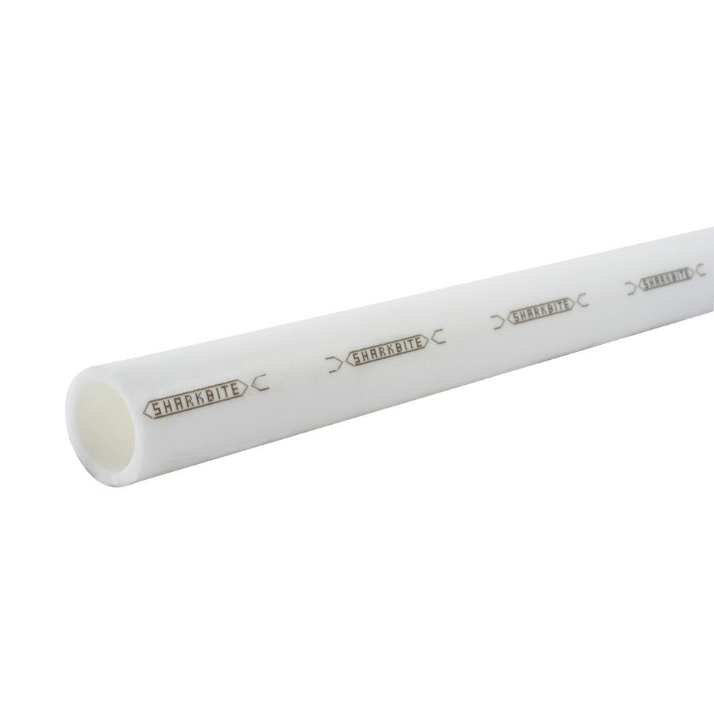 SharkBite U880W10 1 in x 10 ft White PEX-B Pipe for Potable Water Plumbing (1 Stick)