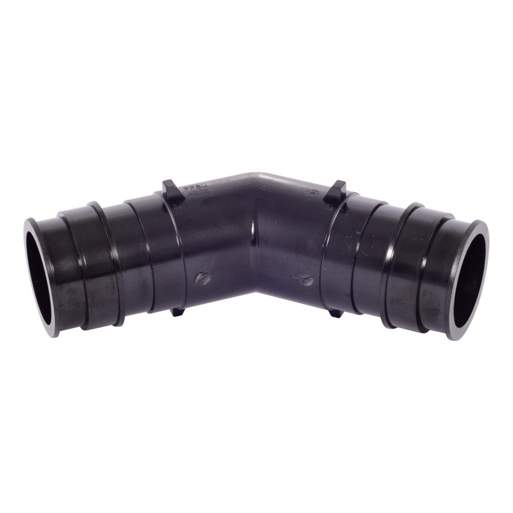 SharkBite UA0554 2 in. x 2 in. Poly Expansion 45 Degree Elbow Fitting for PEX-A and PE-RT Pipe