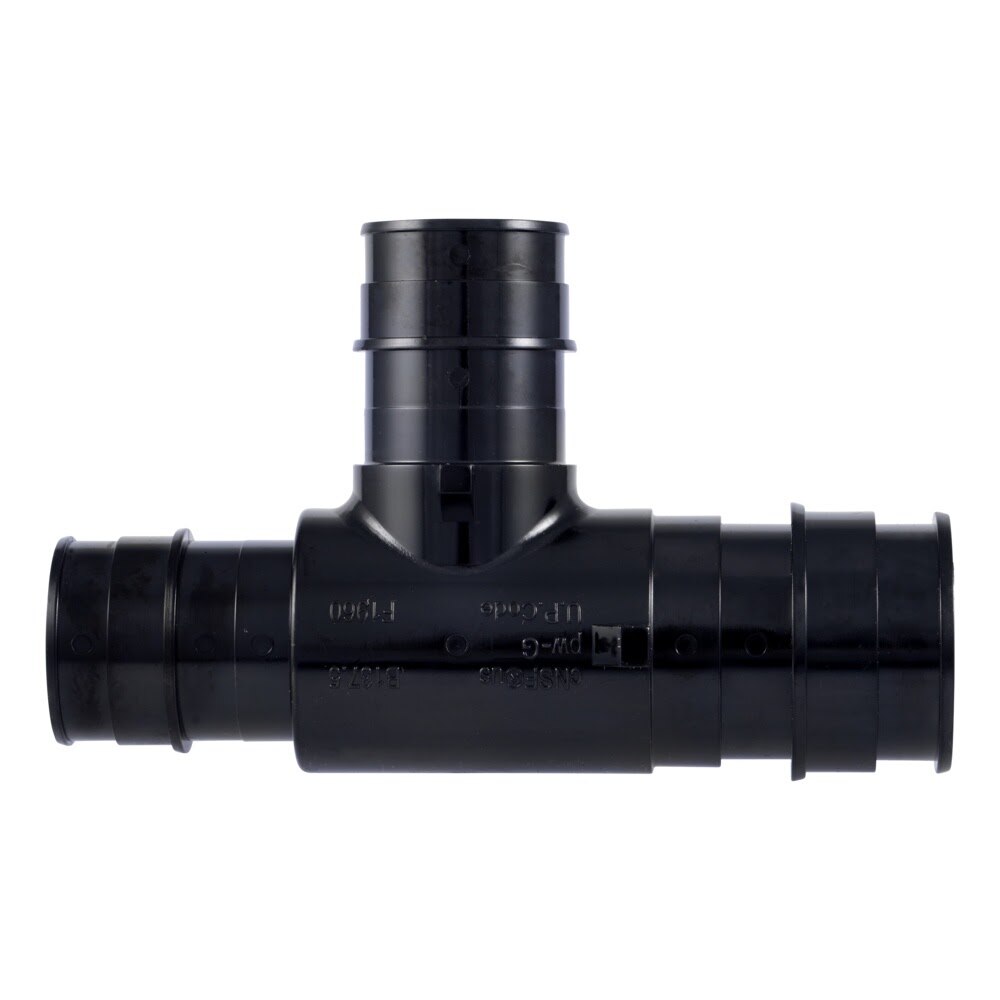 SharkBite UA08352828 Poly Expansion Reducing Tee for PEX-A and PE-RT Pipe 1-1/4 in x 1 in x 1 in - 2