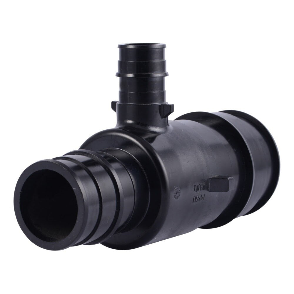 SharkBite UA08544122 2 in x 1-1/2 in x 3/4 in Poly Expansion Reducing Tee for PEX-A Pipe