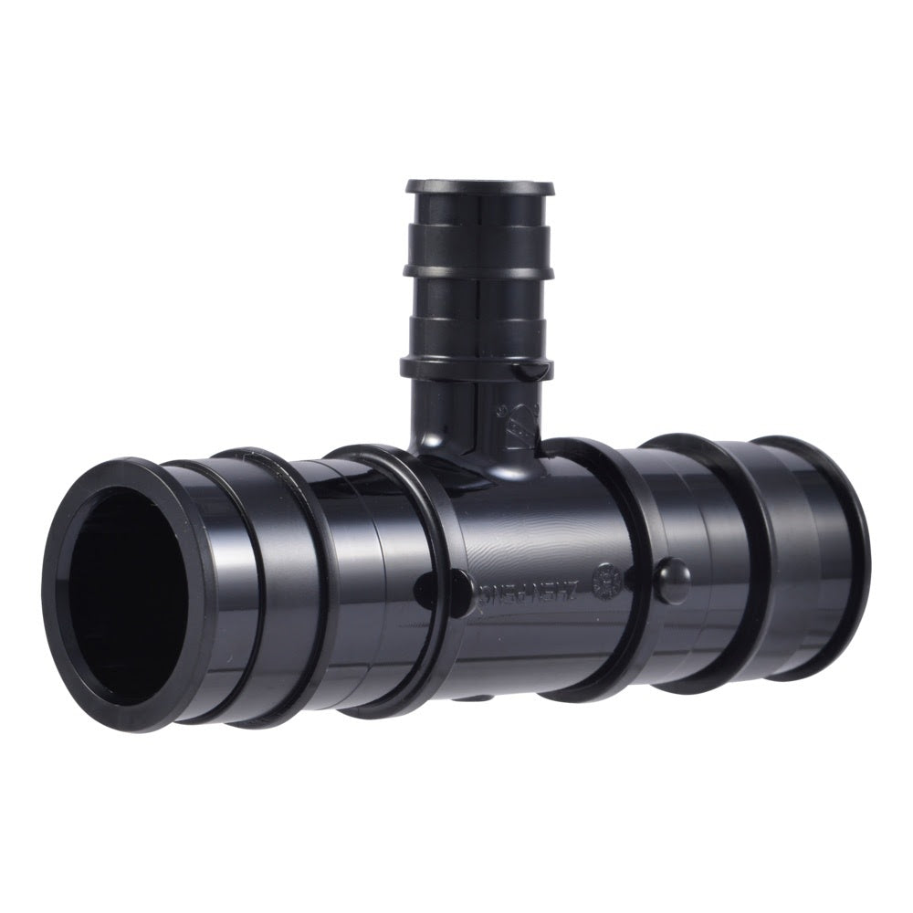 SharkBite UA415 1 in. x 1 in. x 1/2 in. Poly Expansion Reducing Tee for PEX-A Pipe