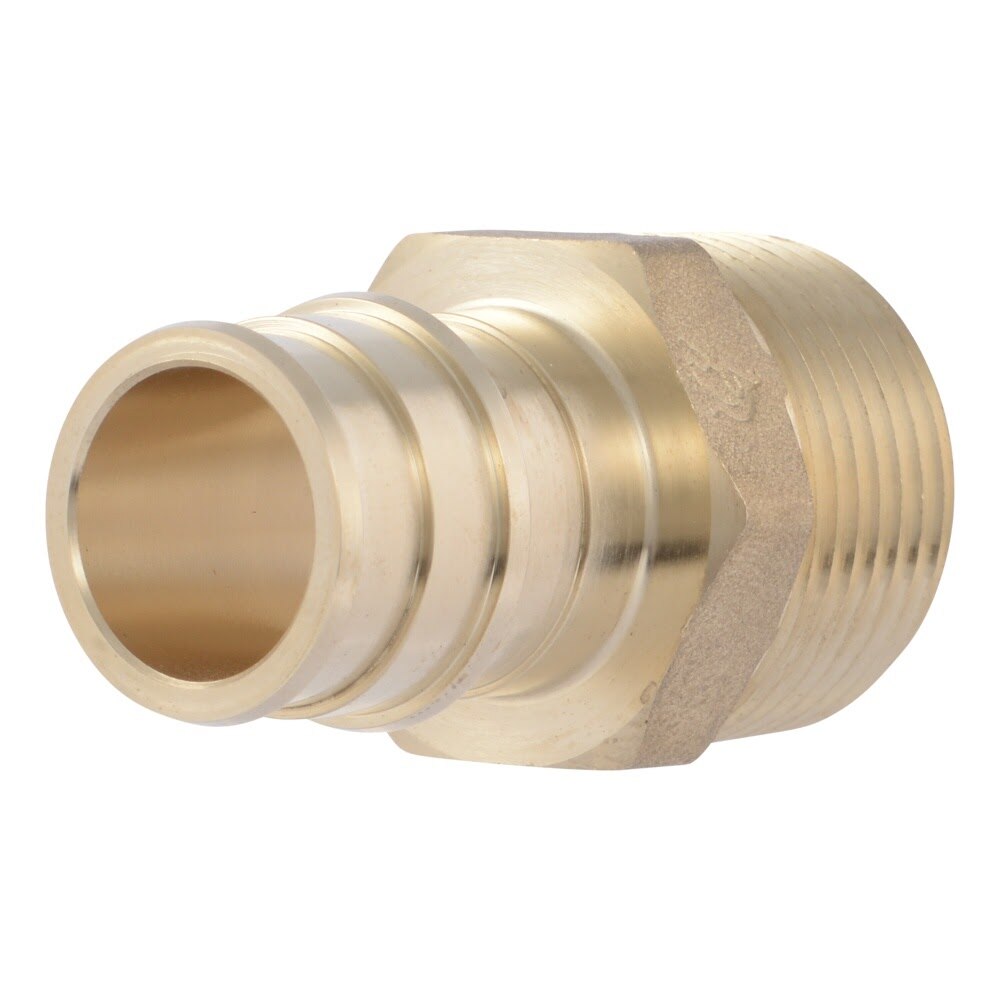 SharkBite UAB134LF 3/4 in x 3/4 in PEX-A Brass Expansion Adapter with MNPT Connection