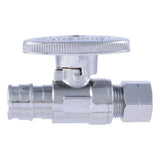 SharkBite UAB23057LFA 1/2 in PEX-A Expansion x 3/8 in OD Compression Brass Quarter Turn Straight Stop Valve - 2
