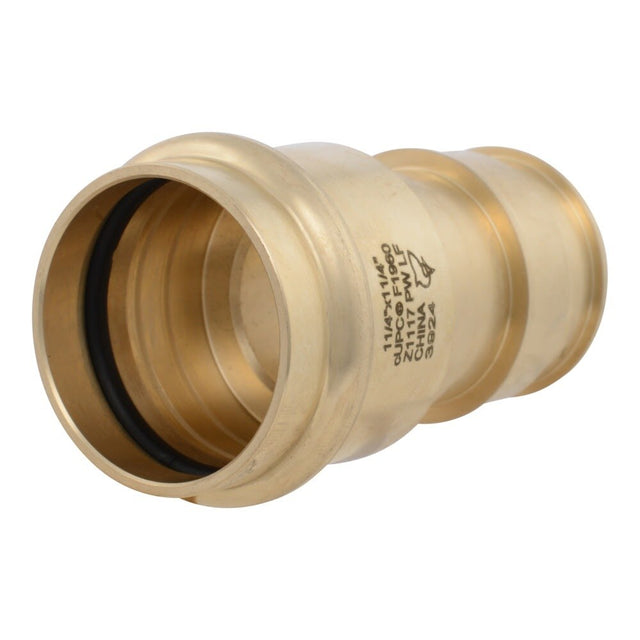 SharkBite UAB735LF 1-1/4 in. x 1-1/4 in. Brass Expansion to Copper Press Adapter
