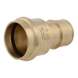 SharkBite UAB741LF 1.5 in. x 1.5 in. Brass Expansion to Copper Press Adapter for PEX-A Pipe