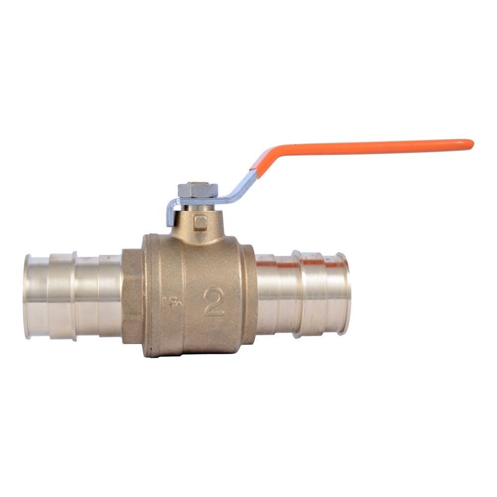 SharkBite UABBV54 2 in x 2 in PEX-A Brass Ball Valve with Lever Handle - 2