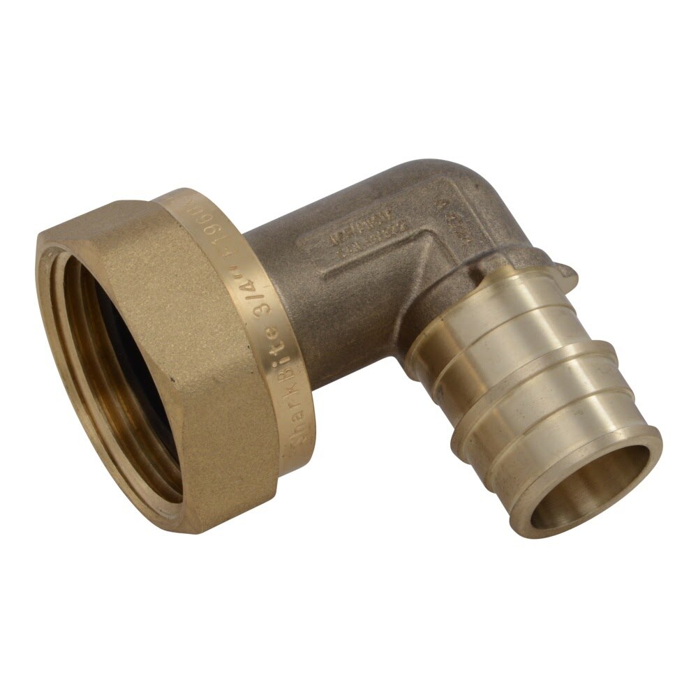 SharkBite UABWML22 3/4 in x 1 in NPSM Brass Expansion Elbow Water Meter Adapter