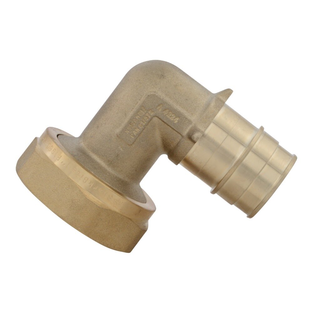 SharkBite UABWML28 1 in x 1-1/4 in NPSM Brass Expansion Elbow Water Meter Adapter - 3