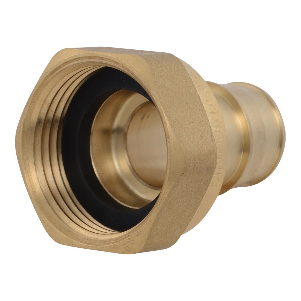 SharkBite UABWMS22 3/4 in. x 1 in. NPSM Brass Expansion Straight Water Meter Adapter