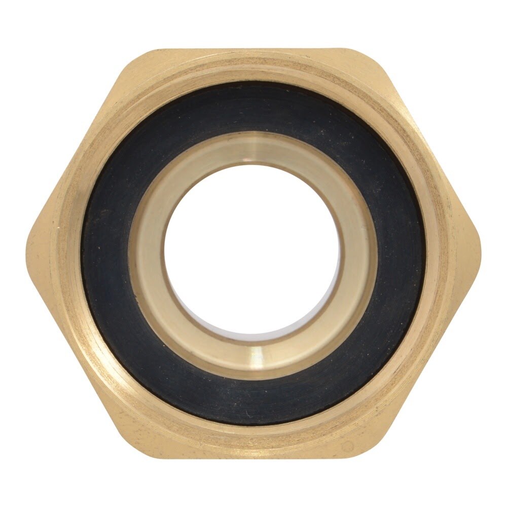 SharkBite UABWMS22 3/4 in. x 1 in. NPSM Brass Expansion Straight Water Meter Adapter - 2