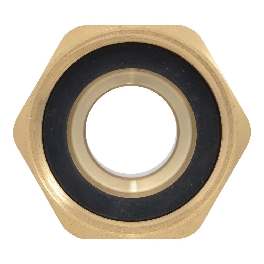 SharkBite UABWMS22 3/4 in. x 1 in. NPSM Brass Expansion Straight Water Meter Adapter - 2