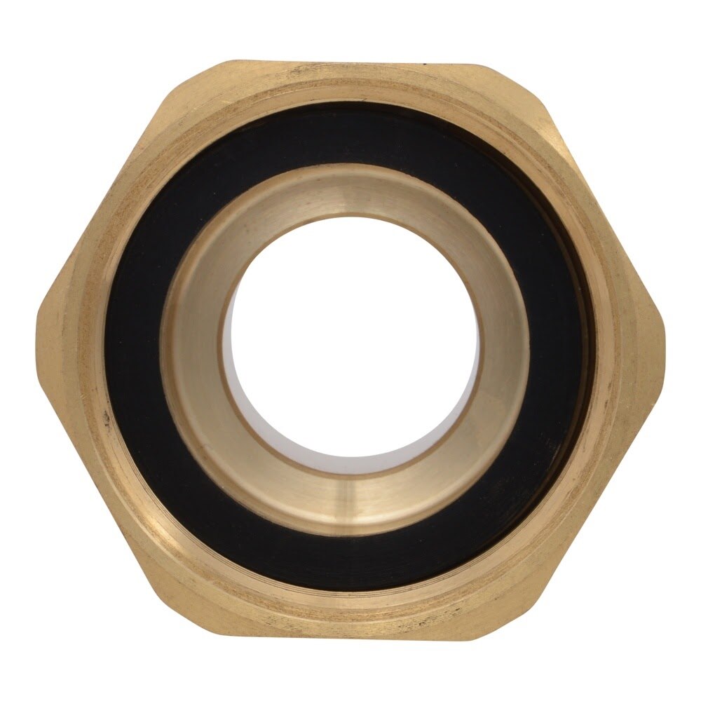 SharkBite UABWMS28 1 in x 1-1/4 in NPSM Brass Expansion Straight Water Meter Adapter - 2