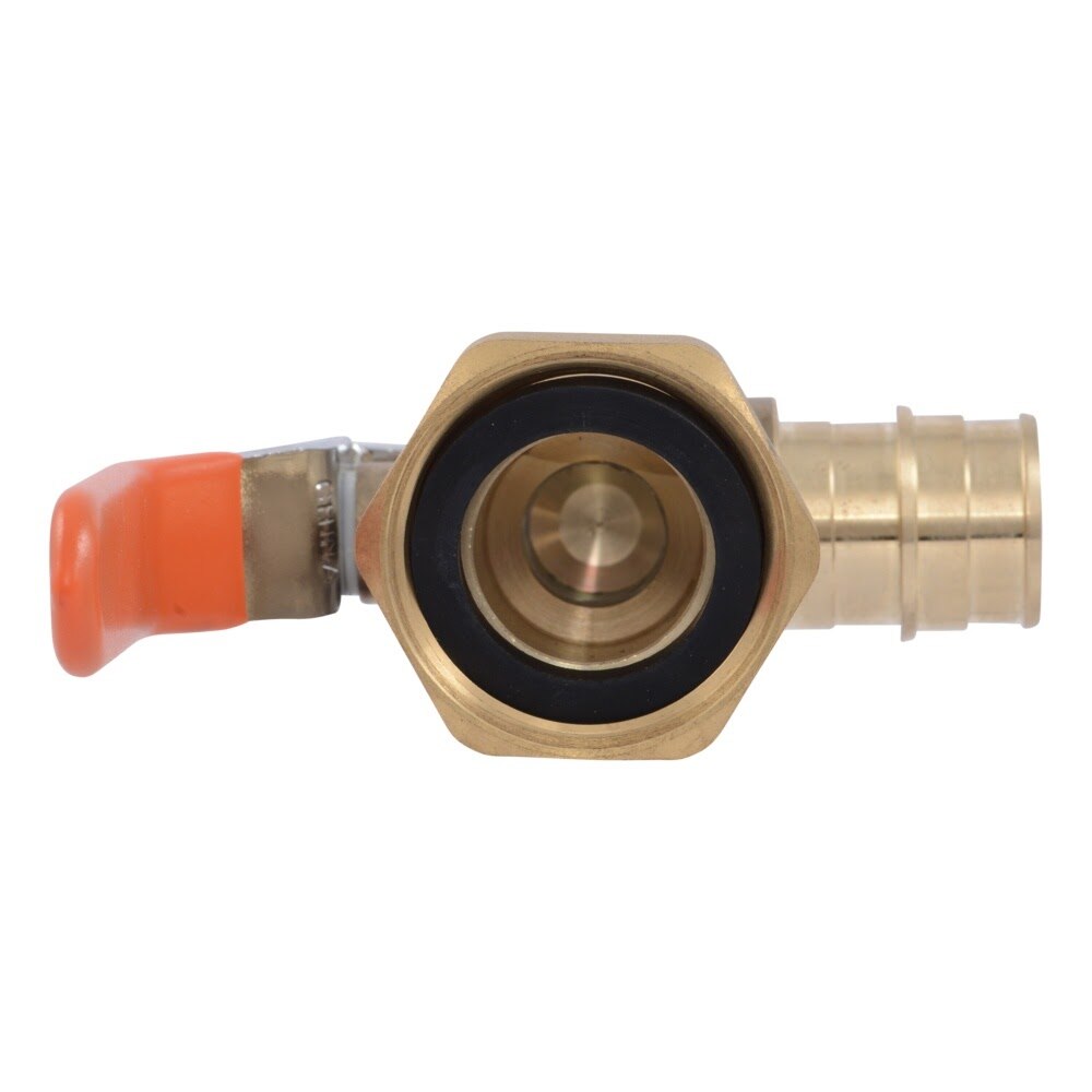 SharkBite UABWMVL22 3/4 in PEXa x 1 in NPSM Brass Expansion 90 Degree Elbow Water Meter Valve - 2
