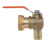 SharkBite UABWMVL28 1 in. PEX-a x 1-1/4 in. NPSM Brass Elbow Water Meter Valve - 3